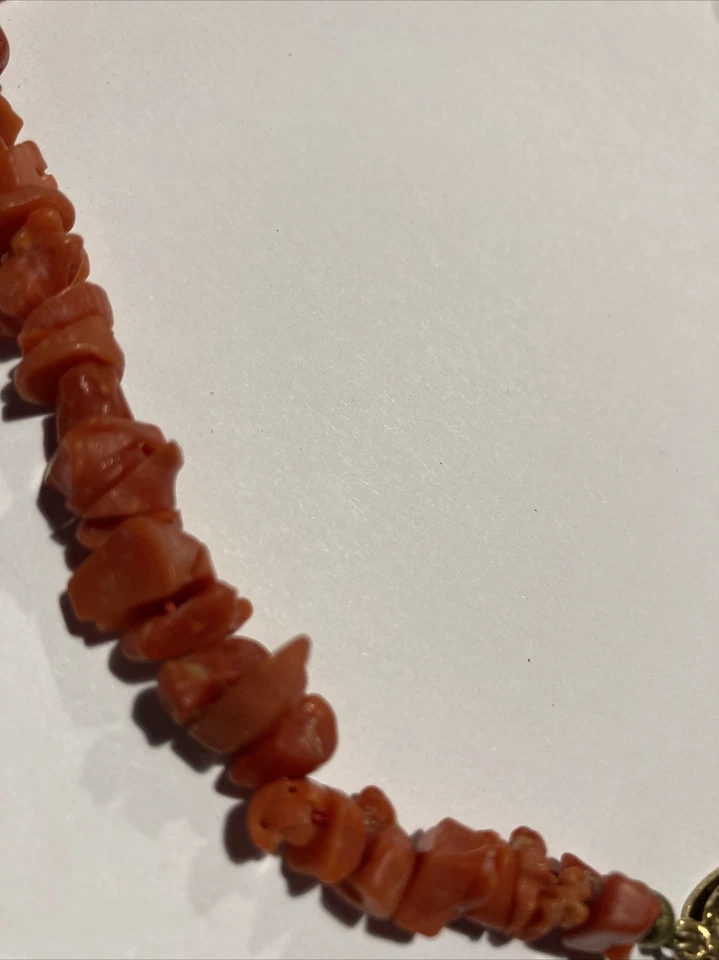 Collana Corallo Argento Vintage Girocollo Anni ‘70 Donna Woman 30 Grammi - Immagine 4 di 4