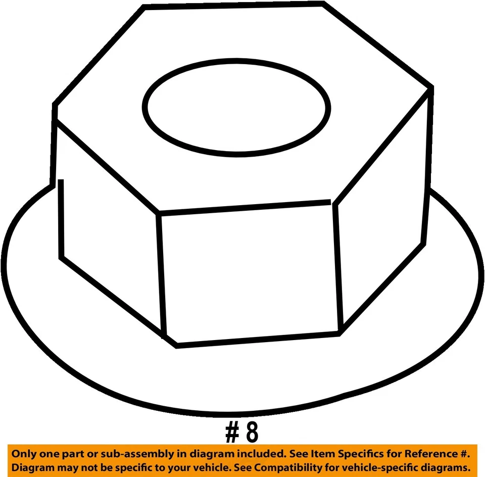 Оригинальная гайка держателя аккумулятора электрического аккумулятора TOYOTA 16-23 Tacoma 9008018073 - Изображение 2 из 2