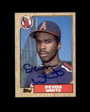 Devon White Hand Signed 1987 Topps Rookie California Angels Autograph