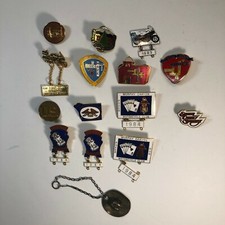 Mostly Motorcycle Club and Transportation Type Vintage Lot of 15 Misc Pins