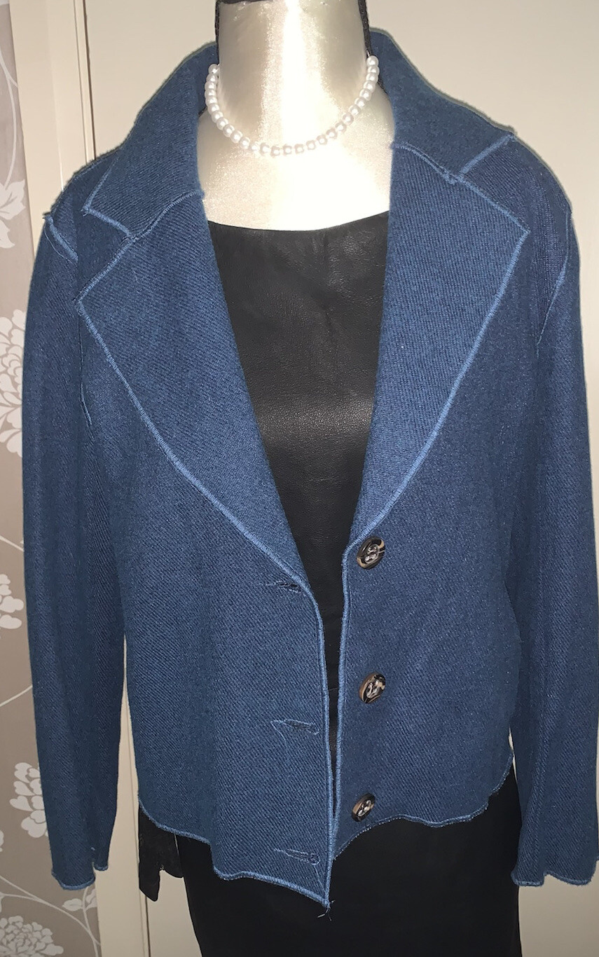 Original Lee Cooper Ladies Wool Blend Navy Blue Jacket Size 10 RRP £50