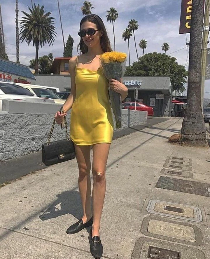 butter yellow dress