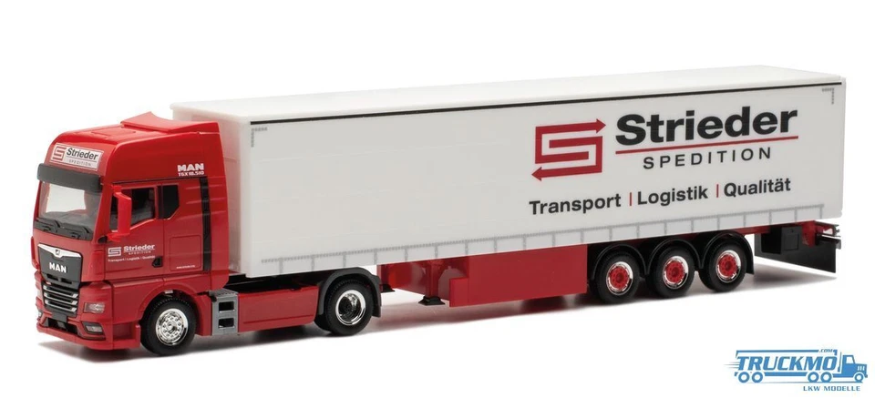 Herpa Strieder MAN TGX GX Gardinenplanensattelzug 945523 - Bild 1 von 1