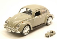 Motormax 1/24 Vw KÄFer Beetle 1966 Beige Statisches Modell Diecast