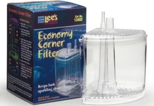 Lee's Aquarium & Pet Products Economy Corner Filter For Small Aquariums Clear