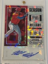 2018 Panini Contenders Nick Williams Season Ticket Cracked Ice Auto /24 Phillies
