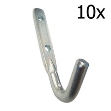 10 x 1/2" ZINC PLATED BOLT ON ROPE HOOKS (2125/002) trailer horsebox truck van