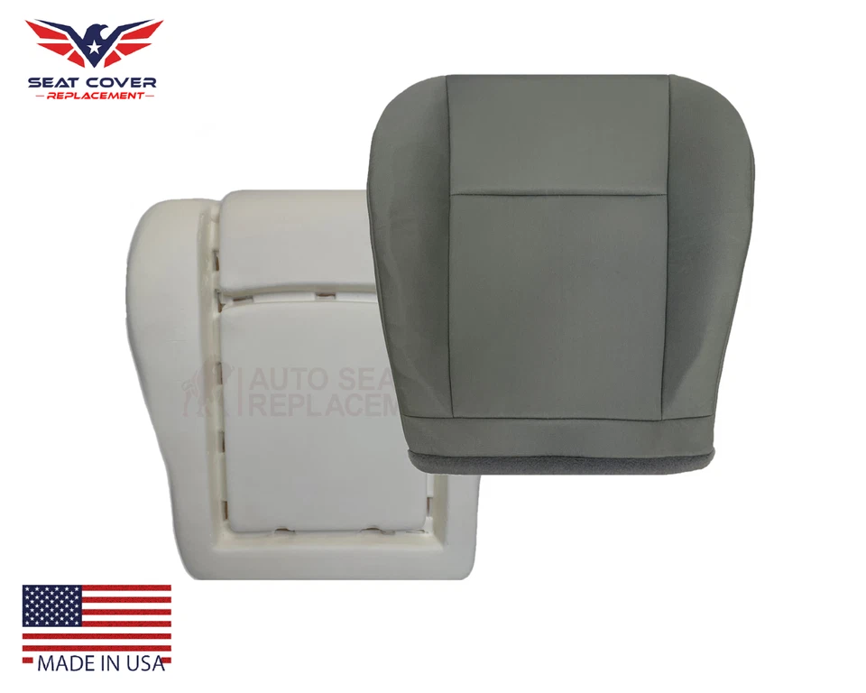 Ford Econoline E250 E350 2009-2019 cubierta de asiento de tela gris para conductor y cojín de espuma Foto 2 de 4