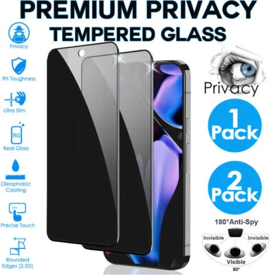 NOT SPECIFIED PRIVACY Tempered Glass Screen Protector for Google Pixel 10 / 9, Pro, Pro XL