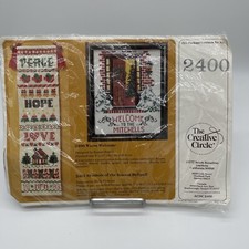 VINTAGE NEW The Creative Circle Counted Cross Stitch Kit "WARM WELCOME" 2400