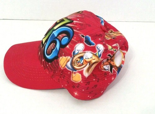 Disney Parks Baseball Cap Hat 2016 Logo Music Magic Memories Red Mickey Pluto - Picture 4 of 4