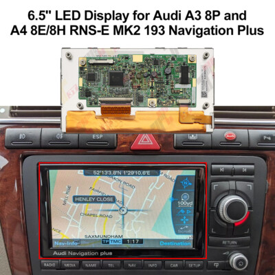 LED-Display für Audi A3 8P und A4 8E/8H RNS-E MK2 193 Navigation Plus