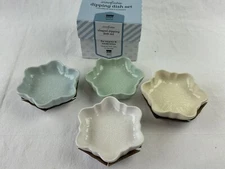 Now Designs Danica snowflakes Dipping or Candy Bowl Dish Set of 4 Pastel Colors