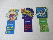 Magic School Bus 1995 Bookmark Lot of 3 Die Cut Never used vintage