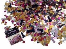 WILLY SCATTER HEN STAG PARTY DO CONFETTI SPARKLE DECORATION NIGHT Penis Hearts