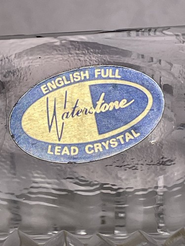 Waterstone Clock Scallop Shell Shape Lead Crystal Quartz *Needs Battery England - Picture 8 of 9