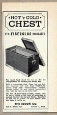 1946 Print Ad Hot R Cold Fiberglass Insulated Chests Eddon Co. Detroit,MI