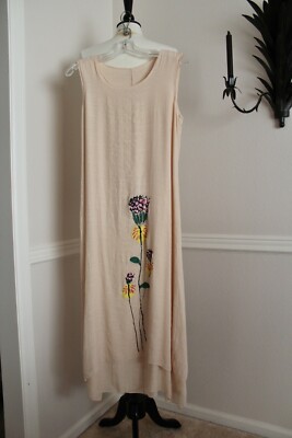 NEW Flowy Dress Set - White Duster & Long Tank Dress w/ Flower size S/M |  eBay