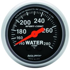 Autometer 2-116in 140-280 Degree F Mechanical Water Temp Sport-comp Gauge