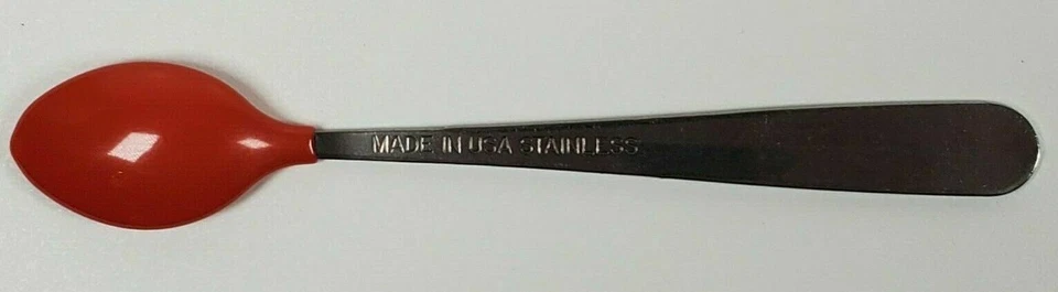 GERBER Lote de 12 cucharas bebé punta suave mordida Hecho en EE. UU. Acero inoxidable Rojo Infantil ¡NUEVO! Foto 3 de 4