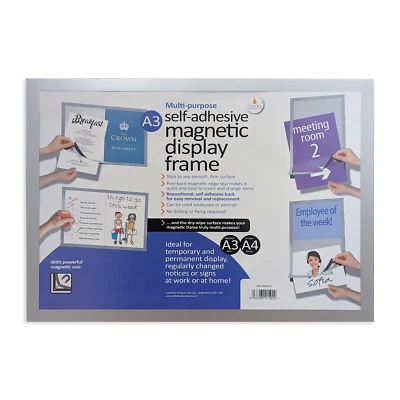 Cathedral Products A3 Magnetic Self Adhesive Display Frame - 5 or 10 Pack