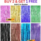 2M-3M FOIL FRINGE TINSEL SHIMMER CURTAIN DOOR WEDDING BIRTHDAY PARTY DECORATIONS