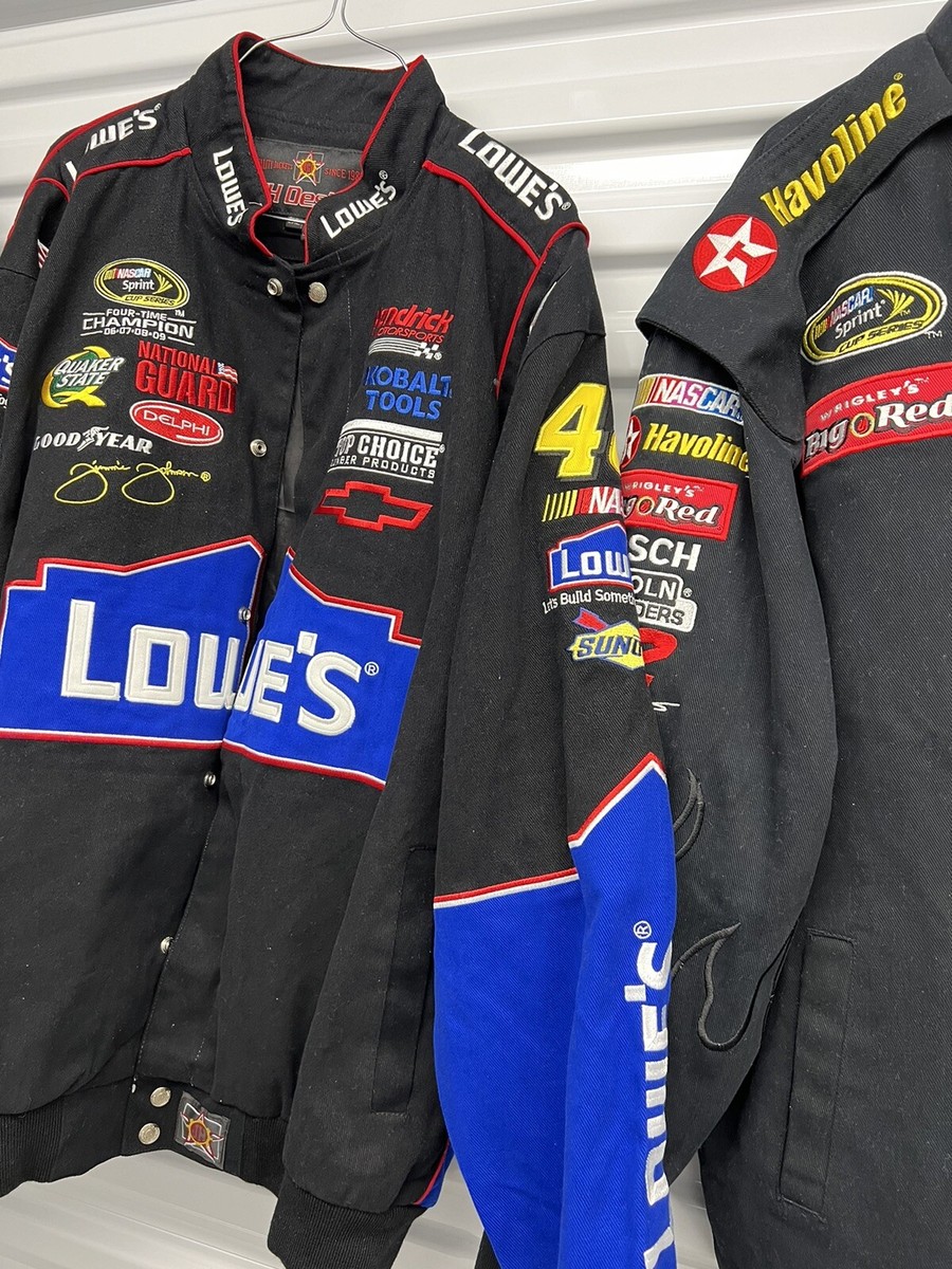 Vintage NASCAR racing jacket Lot Chase jr Design Lowe's