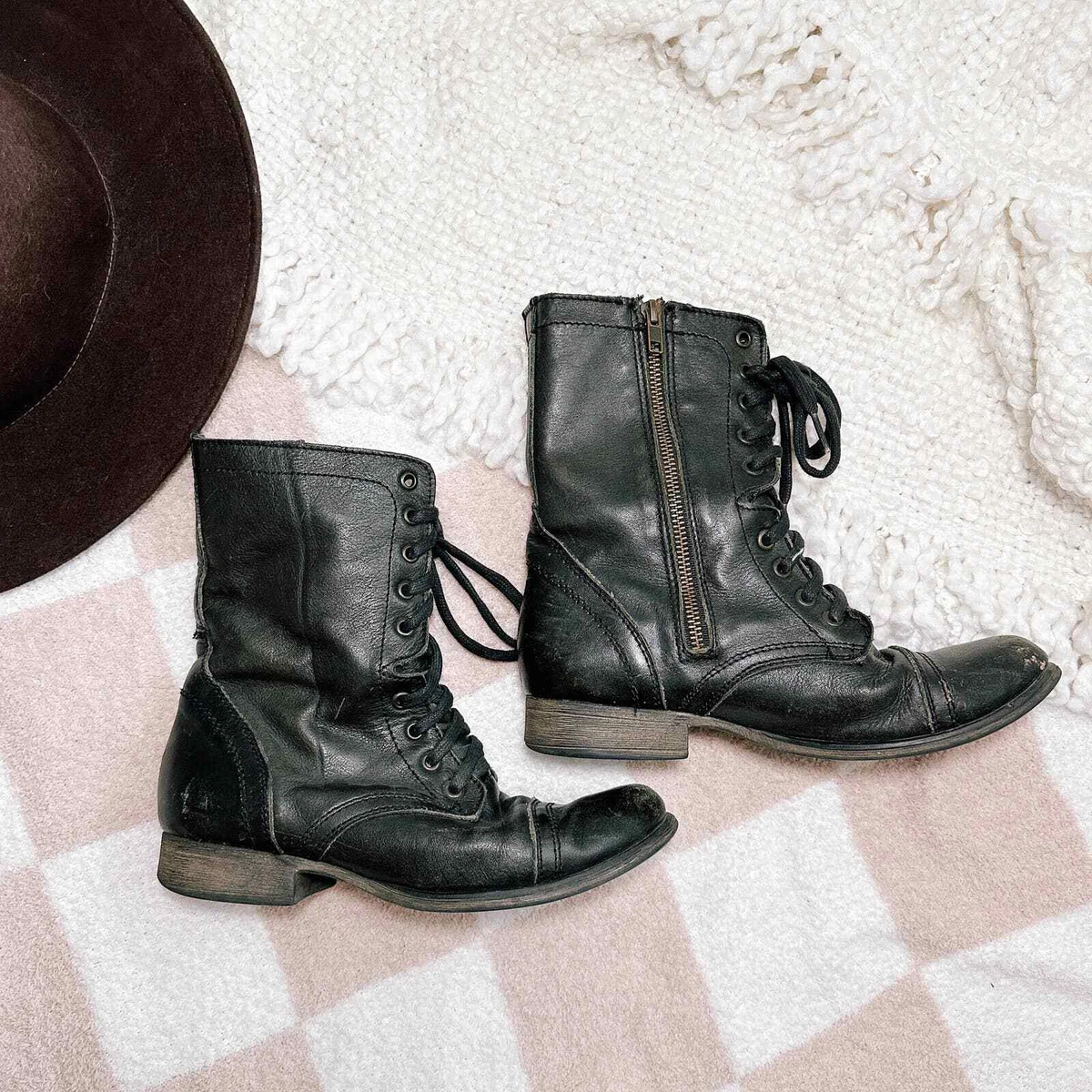 Steve Madden Combat Boot black