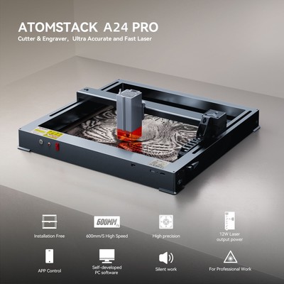 ATOMSTACK A24 Pro Lasergravier 20W Optischer Kraf Graviermaschine f/ Holz Metall