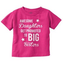 Big Older Sister Gender Reveal Announcement Toddler Girl Youth T Shirt For Kids