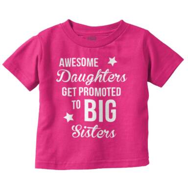 Big Older Sister Gender Reveal Announcement Toddler Girl Youth T Shirt For  Kids