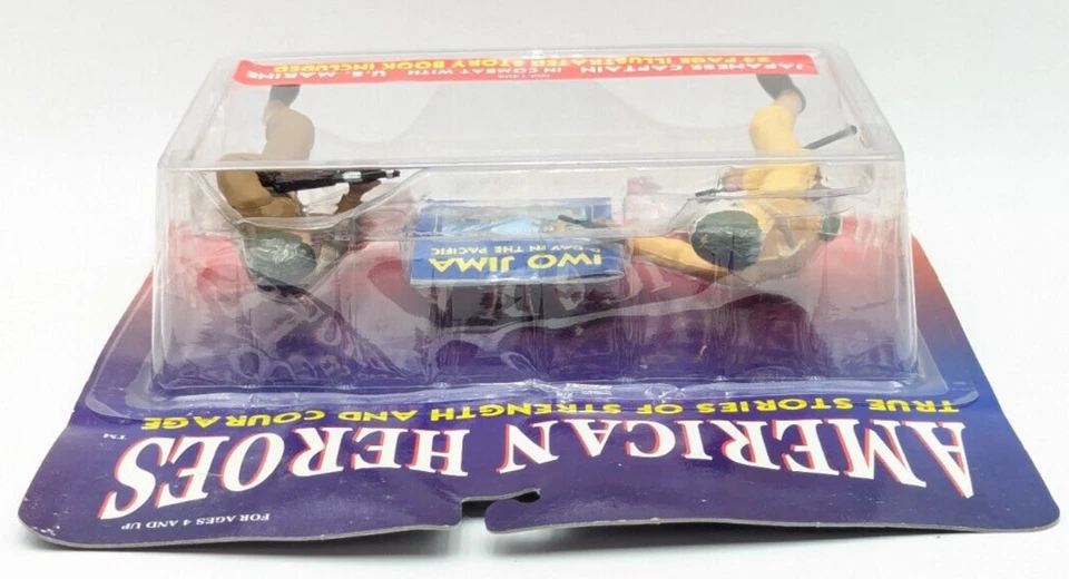 Figuras de Capitán japonés y Marina de los Estados Unidos de la Segunda Guerra Mundial American Heroes 1995 selladas sin usar, en caja Foto 3 de 4