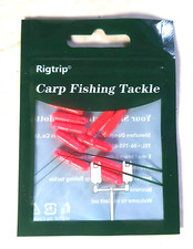 Carp fishing takle elastic connectors large x 10 Red Pole Connectors 16.4mm