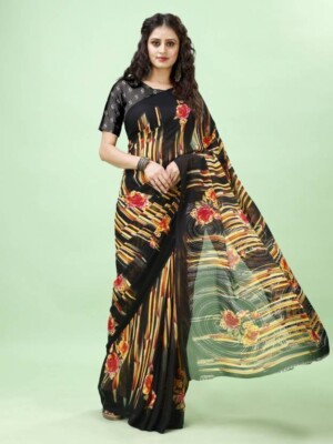 NEW Designer Bollywood Saree Party Wear Indian Pakistani Wedding Sari