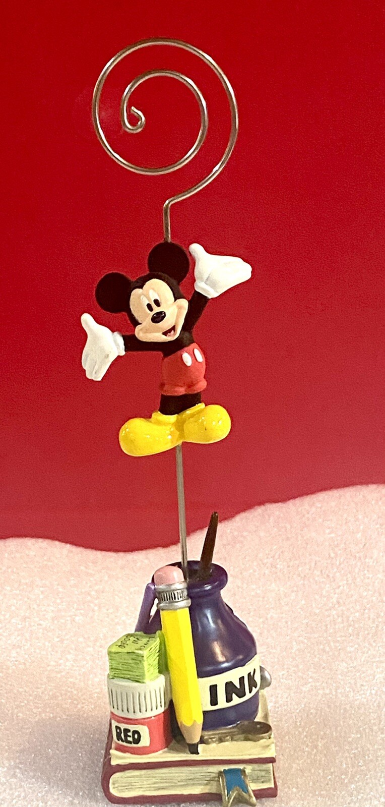Mickey Mouse Photo Holder Resin Wire Ink Bottle Art Supplies Disneyland Disney-image