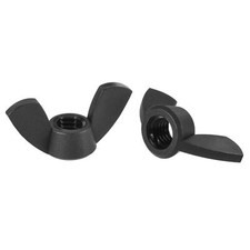M8 Écrous à Oreilles Papillon écrou Main Torsion Serrage Attaches Noir 12pcs