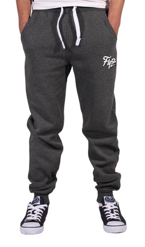 Fly 33 Herren Urban Cotton Designer bedruckte Joggerhose, schwarz, grau - Bild 8 von 13