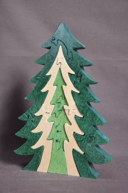 Wooden christmas best sale tree puzzle