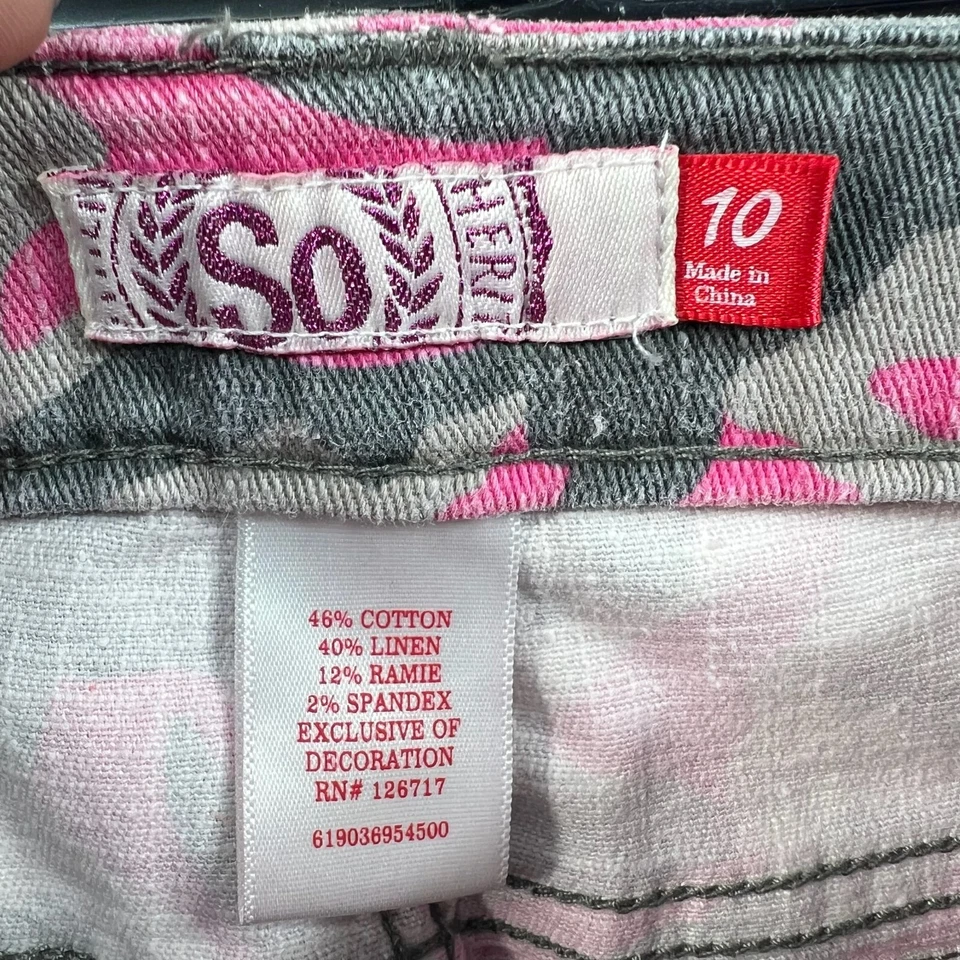 Pantalones Cortos So Bermudas Niñas Talla 10 Rosa Gris Commuflaje Bolsillos Elastizados Nuevos Foto 3 de 4