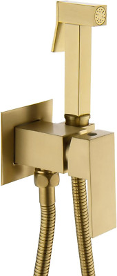 Warm Water Handheld Bidet Sprayer with Brass Mixing Valve - Brushed Gold