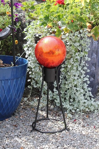 Achla Designs GBS-14 Trestle II Gazing Globe Ball Stand, 13 1/2-in H, Black NEW - 第 4/7 張圖片