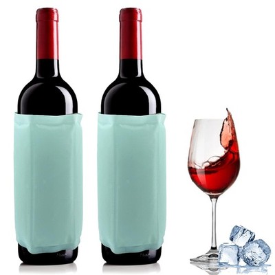 2 PCS Ice Wine Sleeve, Ice Wine Bag, Wine Chiller, Wine Cooler Refrigerator, ...