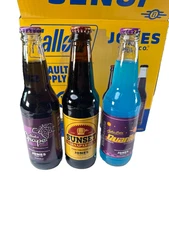 Lot of 3 Jones Soda x FALLOUT Nuka-Cola Quantum, Nuka Grape, Sunset Sarsaparilla