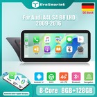 10.25" 8+128GB Android 14 Apple CarPlay 4G DAB+ GPS für Audi A4 B8 S4 2009-2016