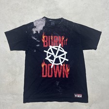 WWE Authentic Seth Rollins Burn It Down T Shirt 2017 Raw Smackdown Black Medium