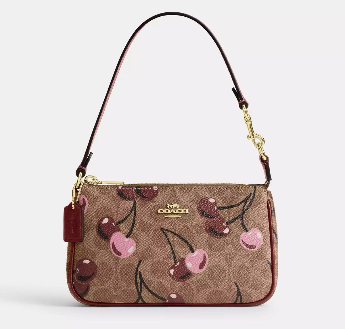 NWT Coach Nolita 19 In Signature Canvas Leather With Cherry