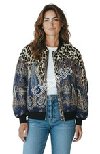 New Winter Must Have Ladies Italian Warm  Animal Print Zip Fastening Jacket Top
