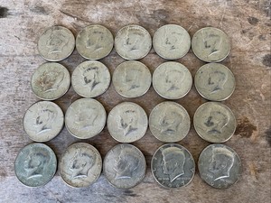 1967 Roll Of 40% Silver Kennedy Half Dollar Coins