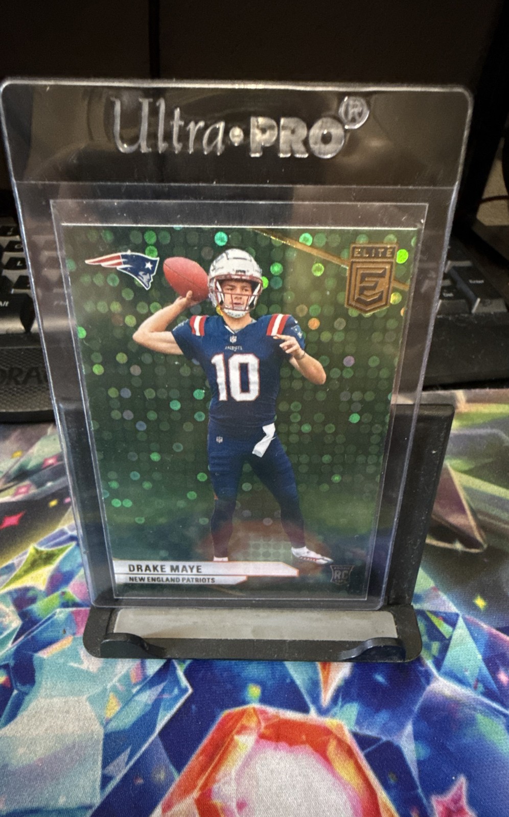 2024 Panini Donruss Elite - Rookies Drake Maye #185 Green Disco (RC)