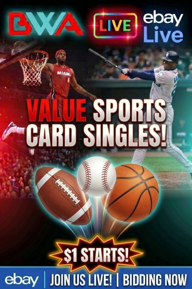 NEW! VALUE SINGLES! ALL SPORTS! W/ JAMIE